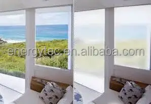 
self adhesive to any new or existing smooth glass surface Easily control smart switchable film 