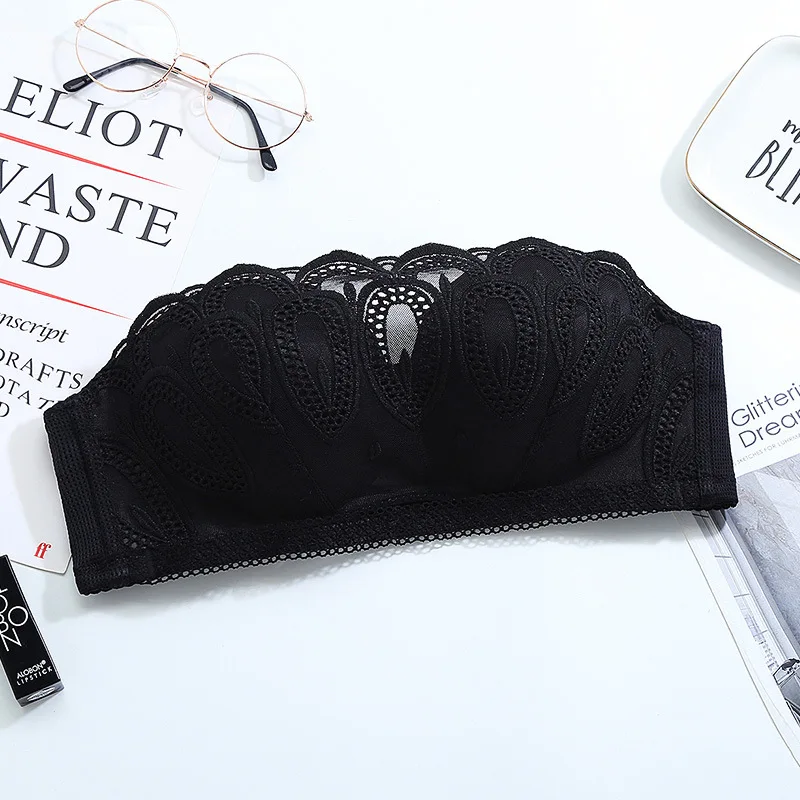Сексуальное женское нижнее белье, бюстгальтеры с пуш-ап, комплект Кружевной Топ без бретелек бюстгальтер мягкий бюстгальтер беспроводной нижнее бельё для девочек