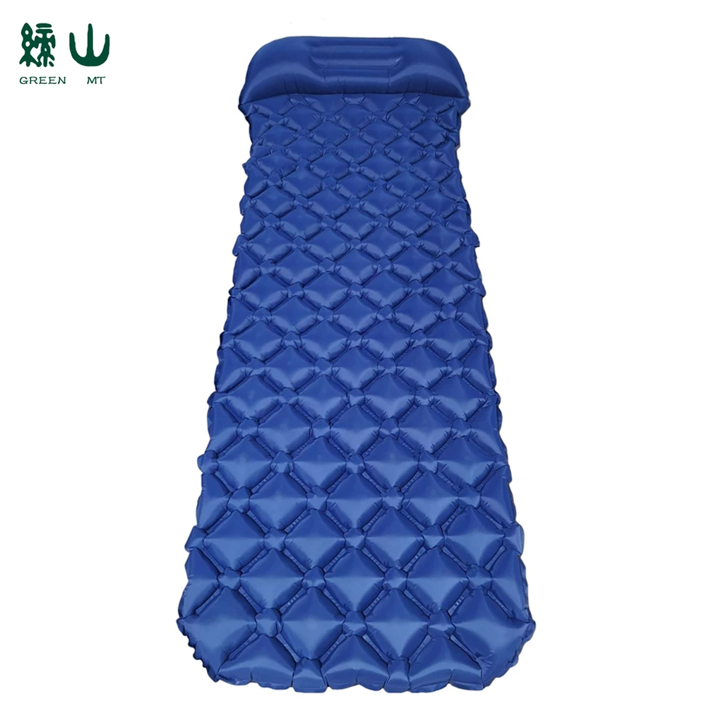 Camping Backpacking Compact Ultralight Sleeping Air Pad Insulated Inflatable Camping Mat Sleeping Pad With Pillow