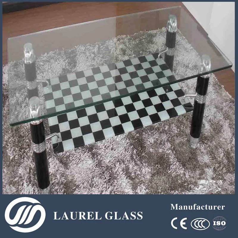 8mm10mm 12mm beveled edge tempered glass table tops with CE&ISO&CCC certificate