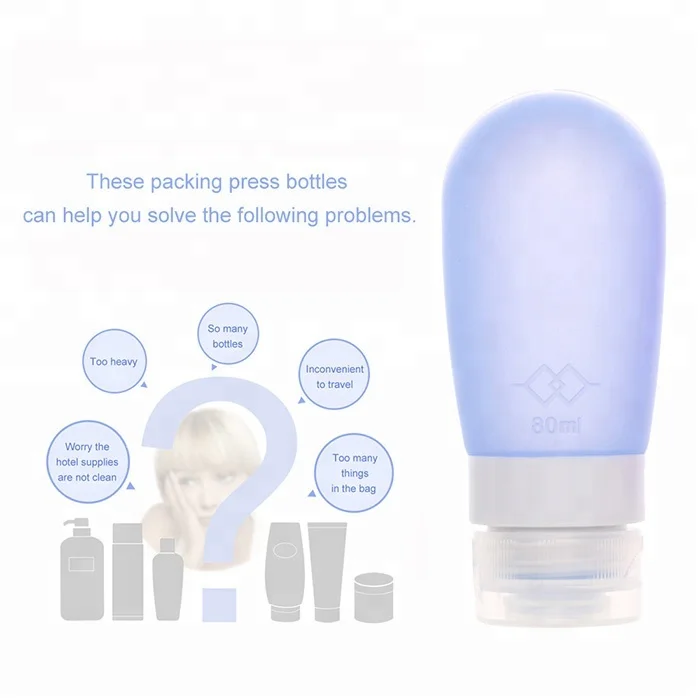 Silicone Bottle Set Silicone Shampoo Bottle Round Shape Hot Selling Cosmetic Portable Outdoor Easy Open Mini Travel SHY Silicone