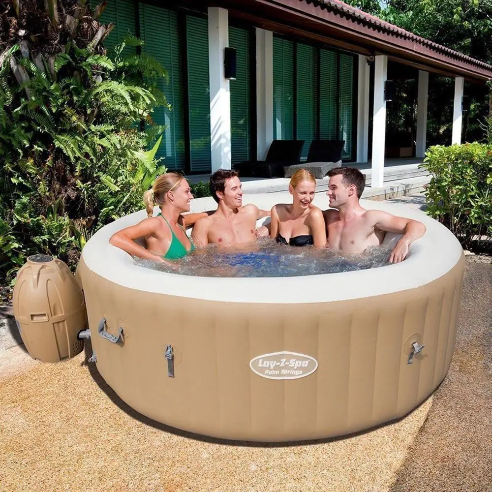 Bestway 54129 Palm Springs Hydro Jet Outdoor Mini Jazzy Swimming Pool Spa Adult Jacuzzi Inflatable Bathtub
