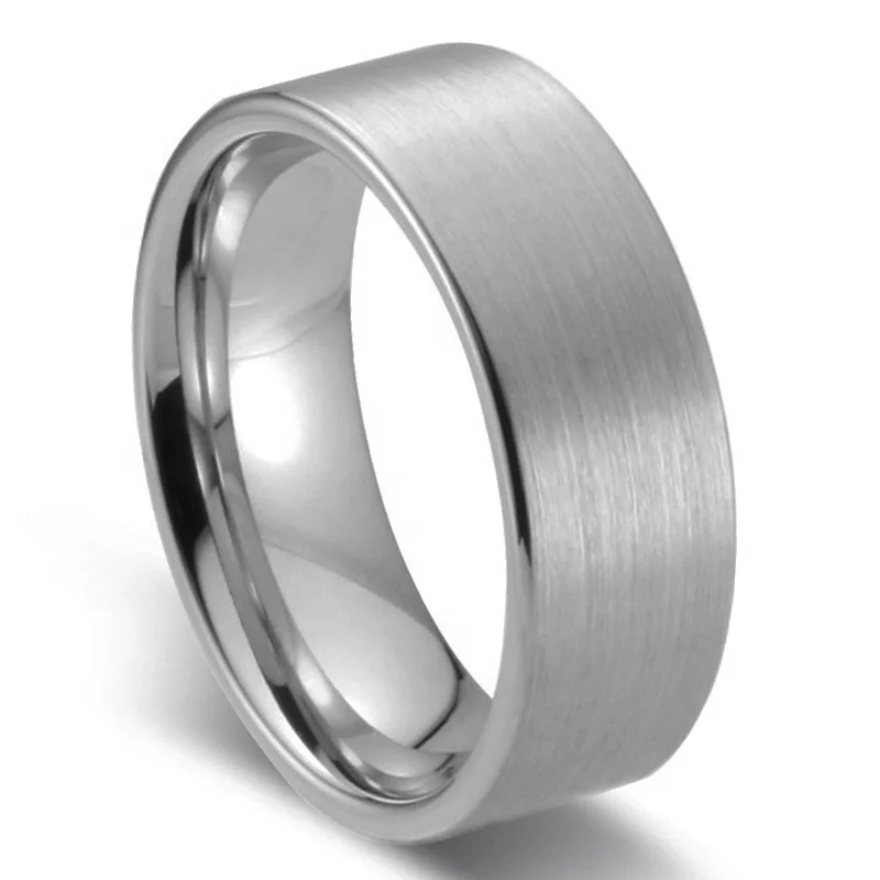 8mm Comfort Fit Brushed Pipe Tungsten Carbide Ring Core for woodcraft glue insert