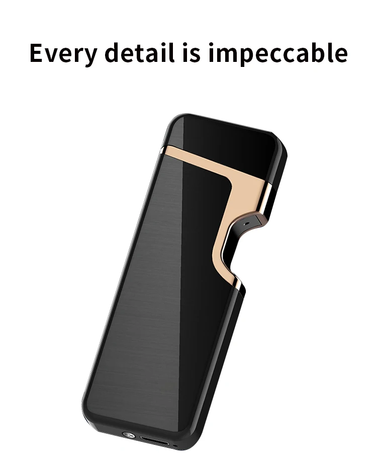 Creative Metal Slim USB Lighter Electronic Fingerprint Sensor Lighter Laser Infrared Induction Igniter