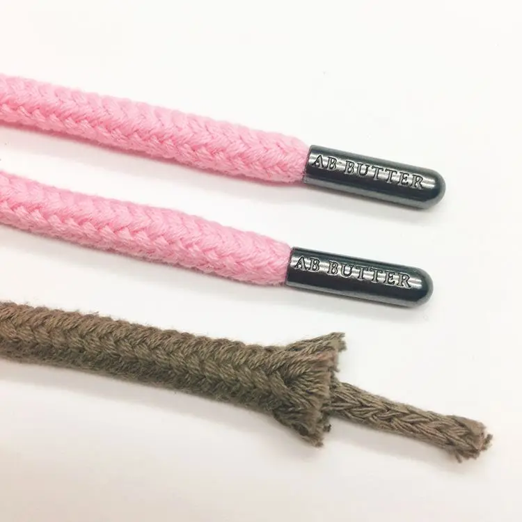 5mm Custom tips drawcord,custom logo drawstring cord for hoodies