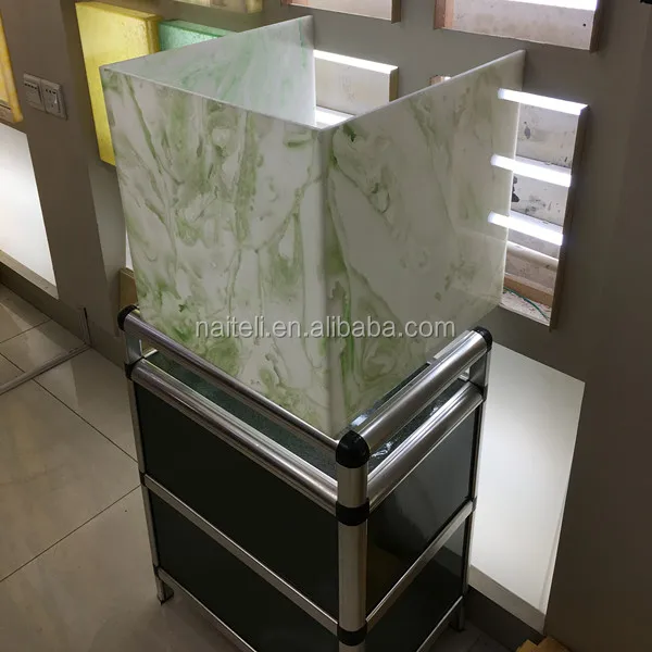 Popular faux transparent marble onyx backlit lamp shades