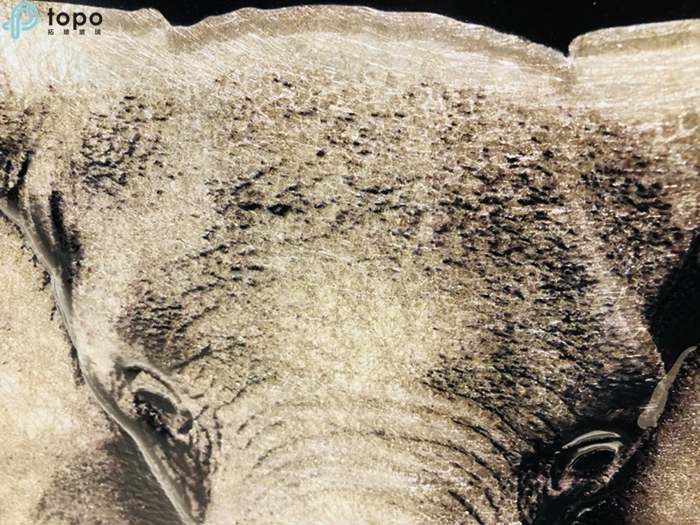
Wall Art Framed Painting 3D Lifelike Elephant Glass Painting on Low Iron Glass (MR-YB6-2038) 