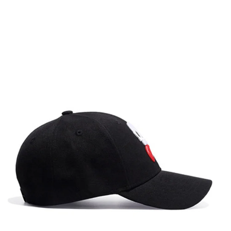
Factory Wholesale Custom Embroidery Bend Down Baseball Hat With Skull Pattern 