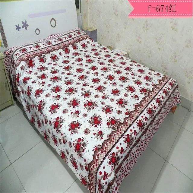 Hotsale soft popular bedsheet set  Polyester material  printed brush double size  bedsheet set for bedroom