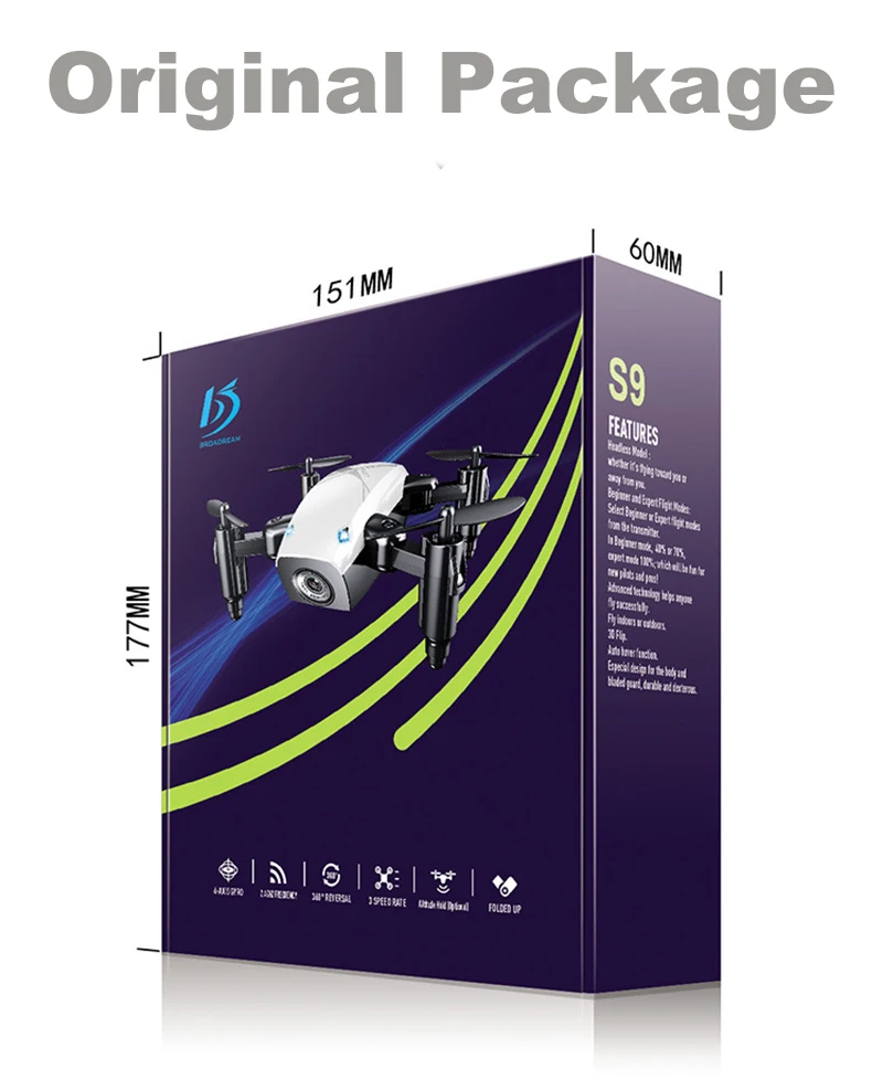 YOUNGEAST S9HW мини Дрон с камерой HD S9 складной Радиоуправляемый квадрокоптер стабилизация высоты WiFi FPV Микро Карманный