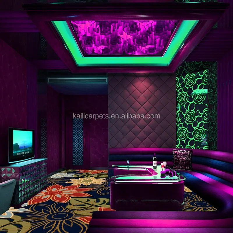 Customized Multi Colors KTV 3d Floor Carpet Hand Tufted Tibetan Carpets Axminster Modern Design Banquet Hall Carpet