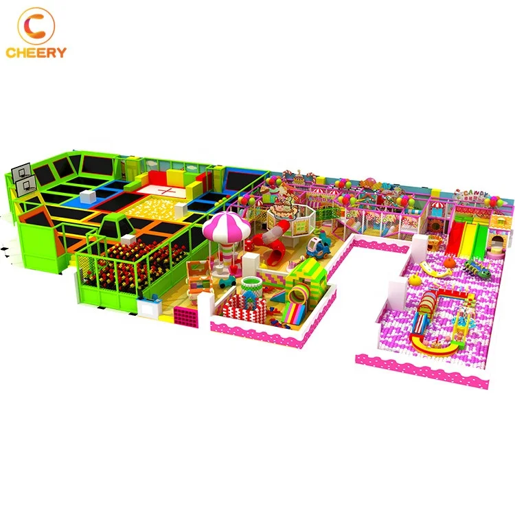 Customized exercise basketball foam blocks ocean balls trampoline park kids indoor playground for sale