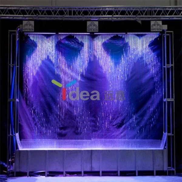make outdoor indoor use digital rain water curtain with pattern and words