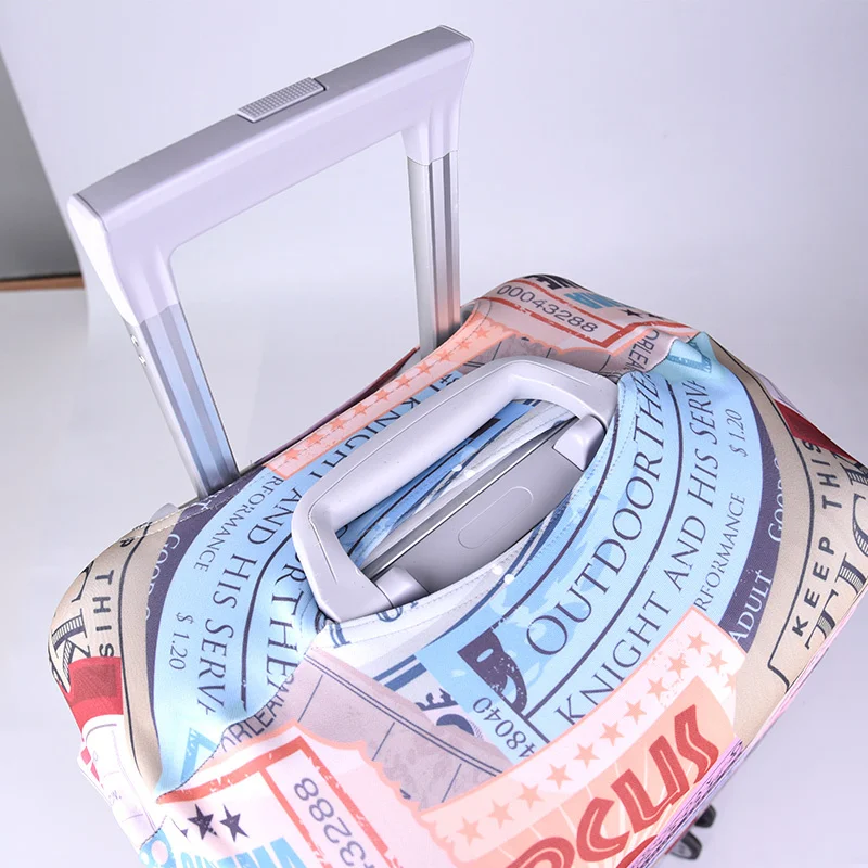 China Factory OEM Promotional Printed Spandex Luggage Cover Suitcase Protective Cover