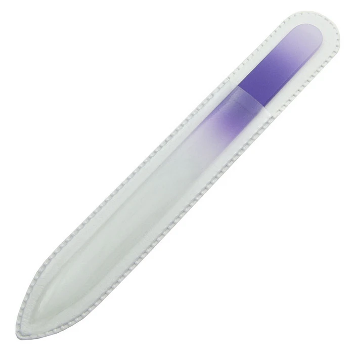Customized Logo Glass Nail File in PVC Case Sleeve