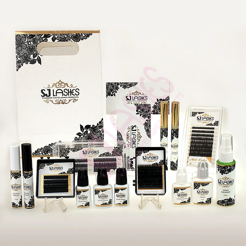 SJ LASHES Synthetic/Animal Hair Individual Eyelash Extensions/Private label