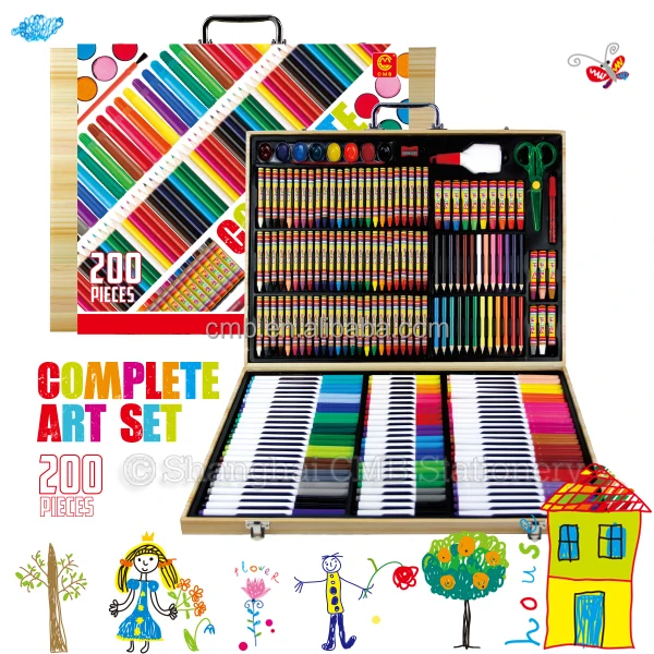 Multi-functional Portable Essential Art Supplies Set for School Kids Drawing