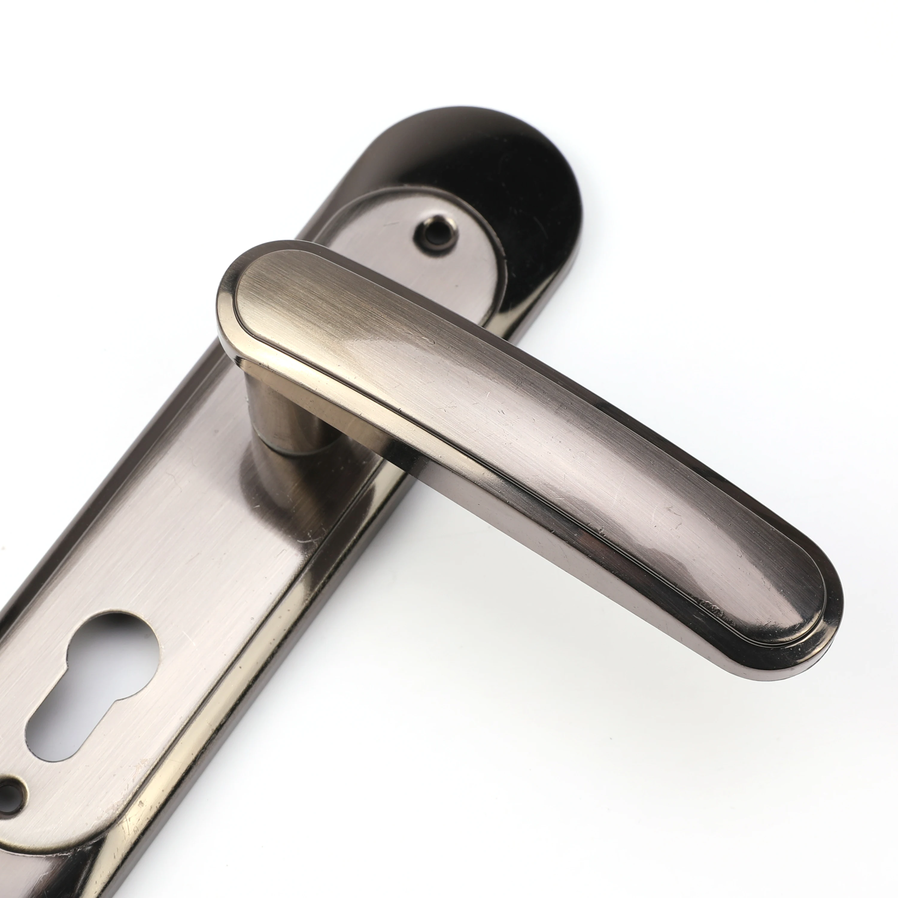 middle size doorlock plastic handle on iron plate handle lock door lock door handle lock set