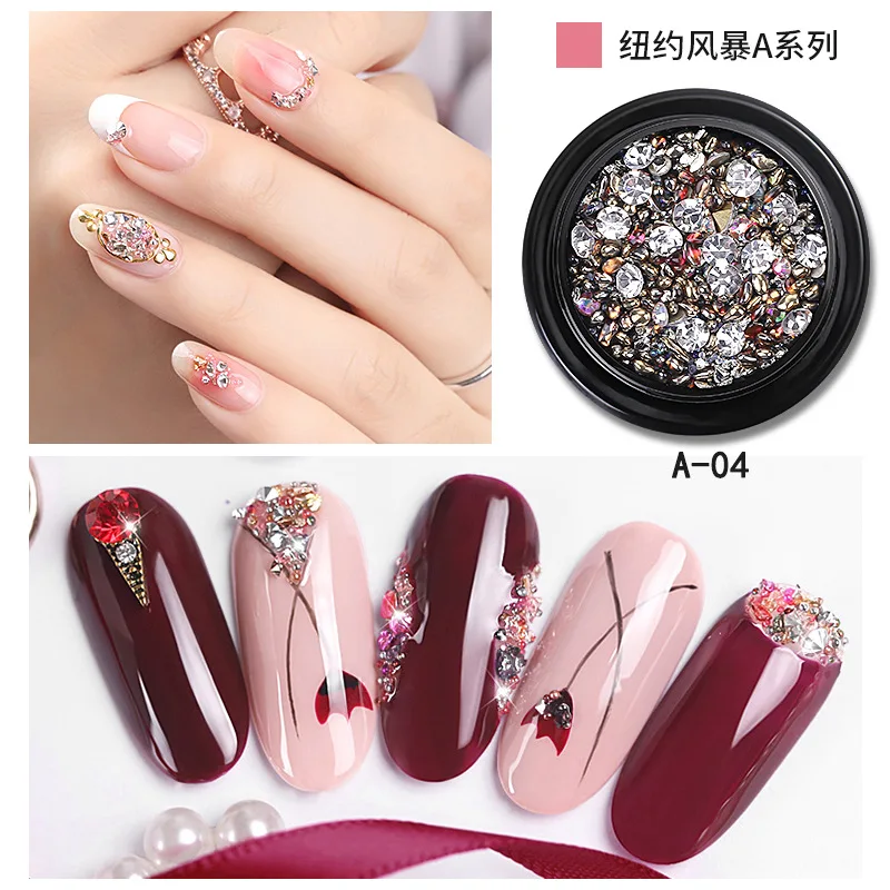 Whole sale 3d Nail art jewelry decoration Latest fashion nail decoration sticker