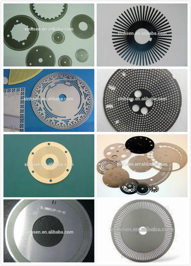 Acid etching metal hardware parts steel encoder wheel disk