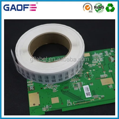High Temperature Labels Matte White Polyimide Labeling, Adhesive PCB Label QR Sticker heat resistant sticker