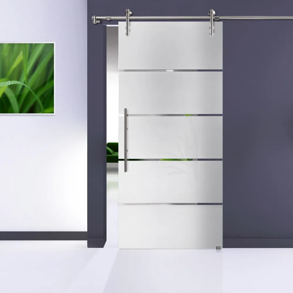 Внутренние большие бескаркасные стеклянные раздвижные двери