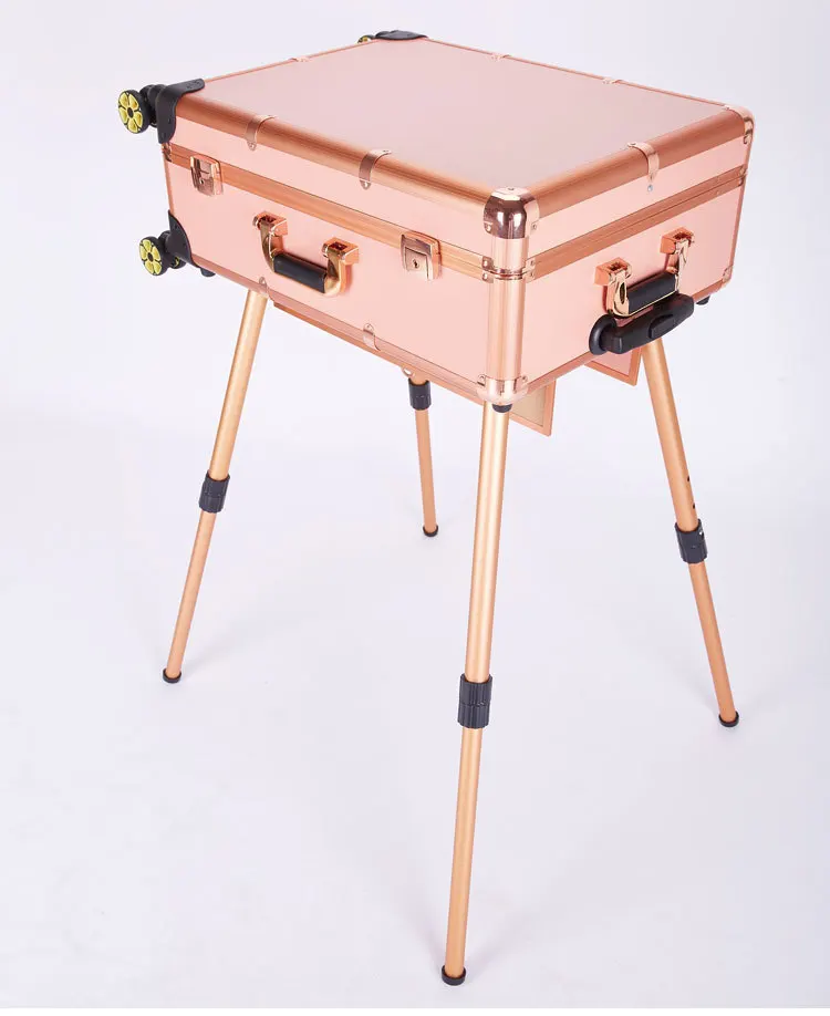 Professional Portable Lighted cosmetic case Aluminum makeup /cosmetic case