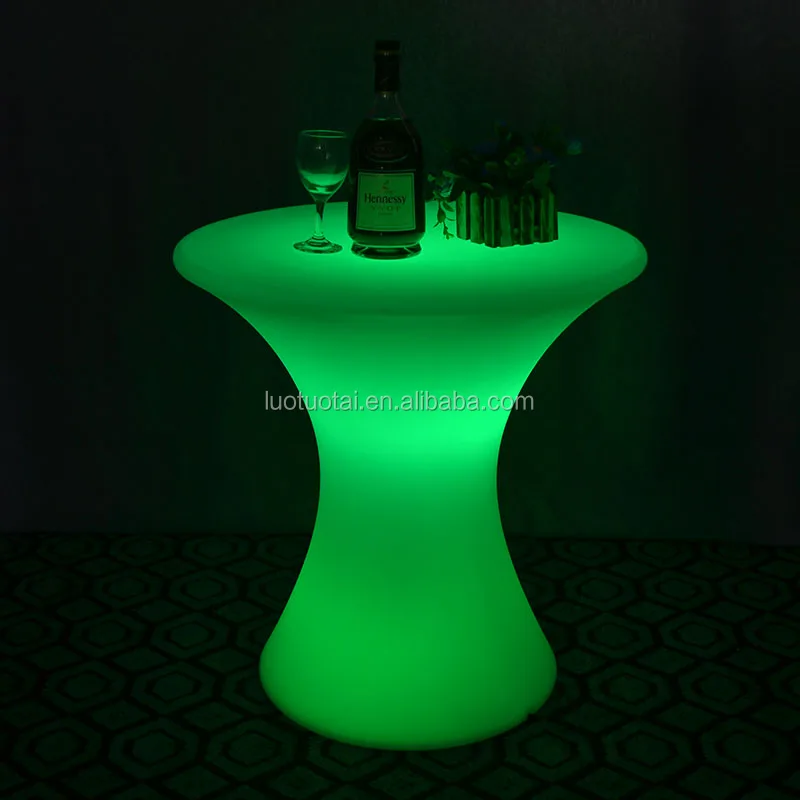 Modern PE plastic LED glowing bar table/color changingled bar table/ nightclub/ illuminated led furniture