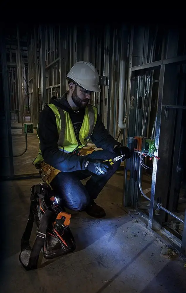 Tool Bag with Padded Shoulder Strap and Handles Has Lighted Tool Storage with 31 Pockets Klein Tools 55431