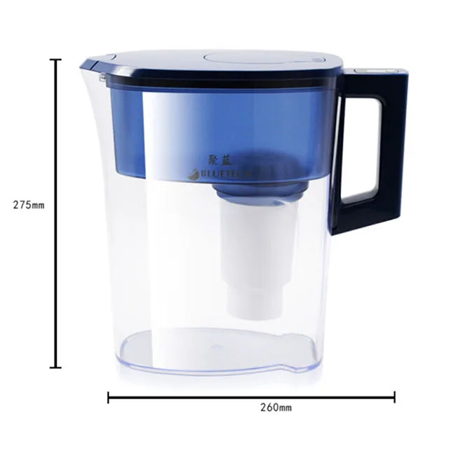 BPA Free Filter System 6 Cup alkaline water filter pitcher with Filter Jug
