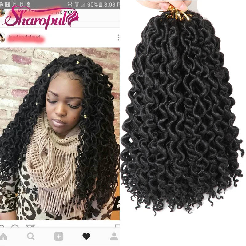 African Extension Jumbo Braiding Braid wave faux locs Synthetic Micro Kinky Twist Hair