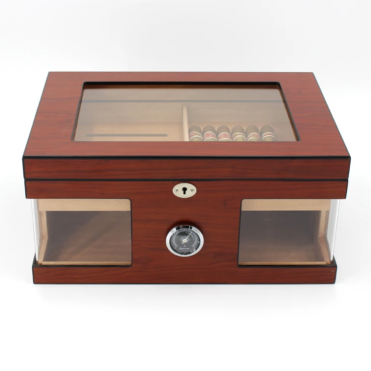 
wholesale modern solid acrylic cigar box cedar wooden cigar humidor 