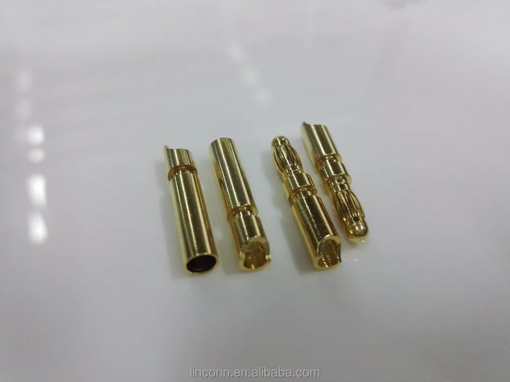 2mm 3mm 4mm 6mm copper gold plated over nickle pins banana plug and jack adapter