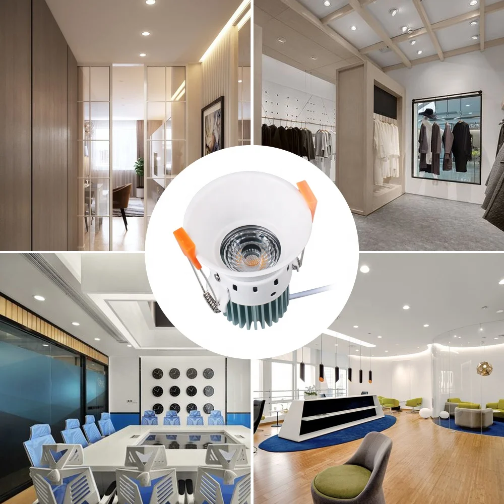 New Hot Recessed Round Wall Up Dimmable Modern Led Downlights For Housing Indoor Kitchen Hotel Down Lights
