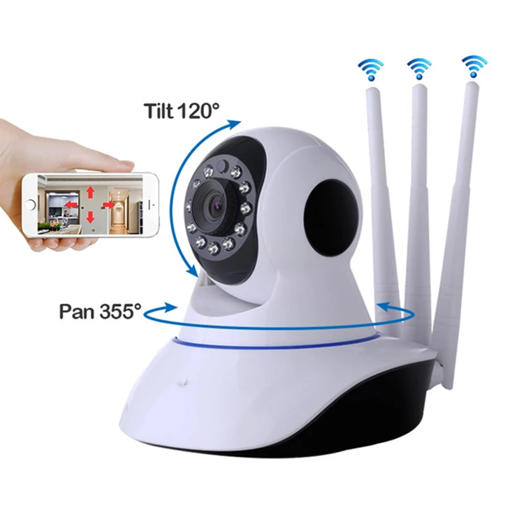 Сильный сигнал домашней безопасности 1080p HD ПЭТ няня монитор ночного видения беспроводная IP камера Wi-Fi Смарт PTZ IP камера