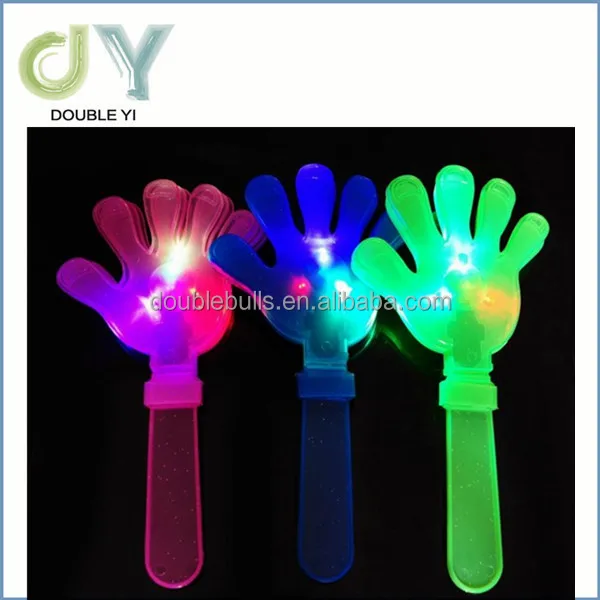 LED cheering hand, plastic lighting hand clappers for wholesale