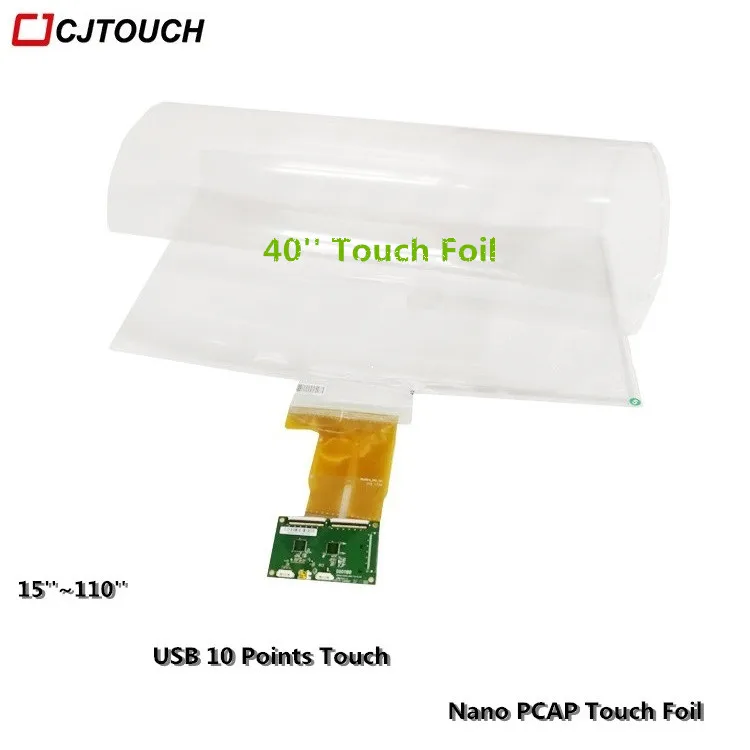 24 inch transparent flexible 0.2mm super slim thickness pcap touch foil touch film Factory Direct Sale Ir Touch Display Monitor