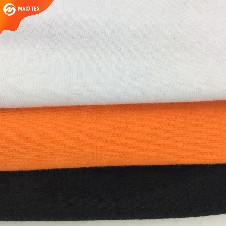 
china knitted manufacturer 32S 100% cotton single jersey fabric for T-shirt 
