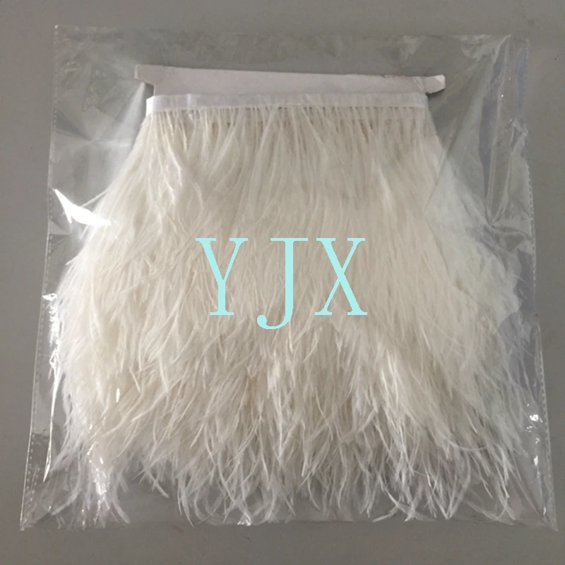 Оптовая продажа 10-15 см белые страусиные перья отделка из перьев для одежды аксессуары