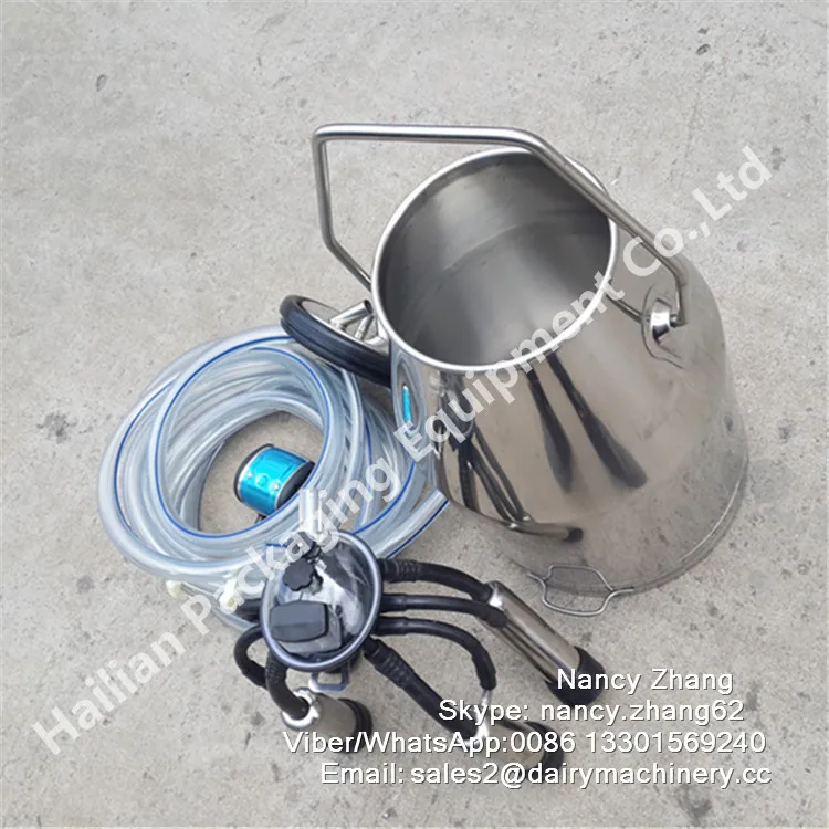 Sanitary Stainless Steel Portable Milker for Dairy Cows