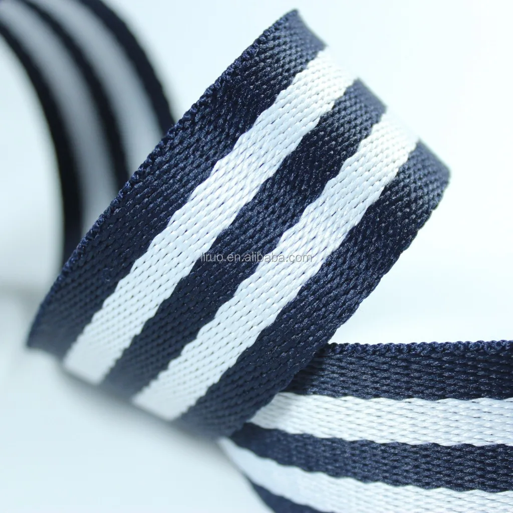 Factory Directly Woven Striped Cotton Webbing for Belt