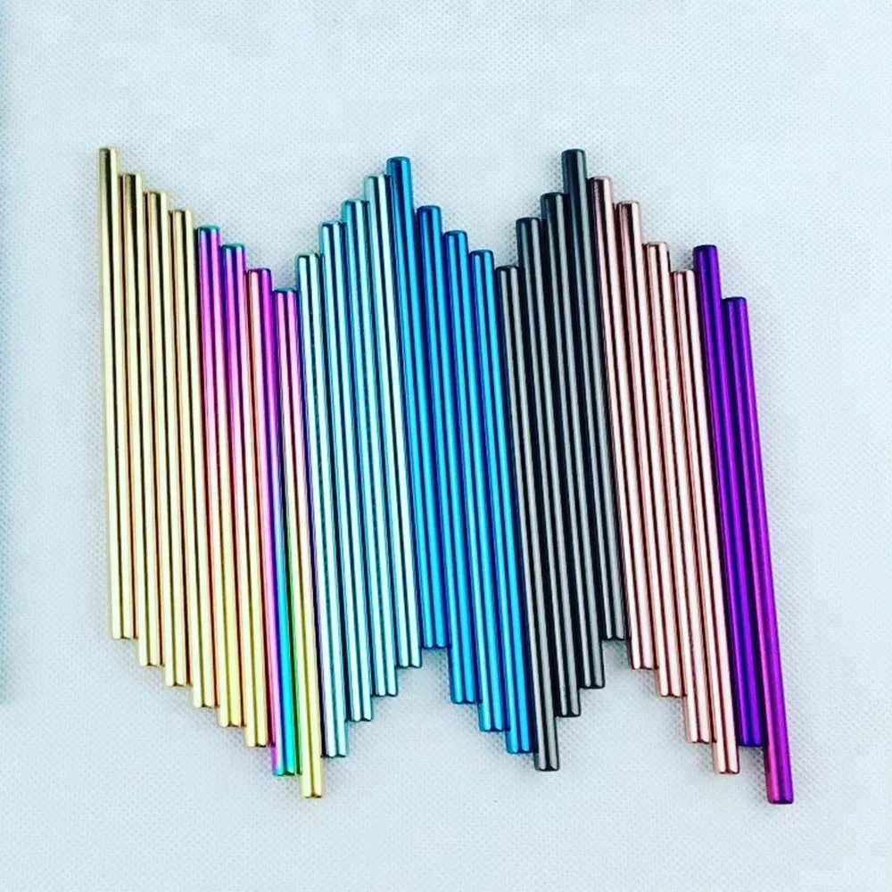 Short Stainless Steel Straws 12.5cm Reusable Cocktail Straws