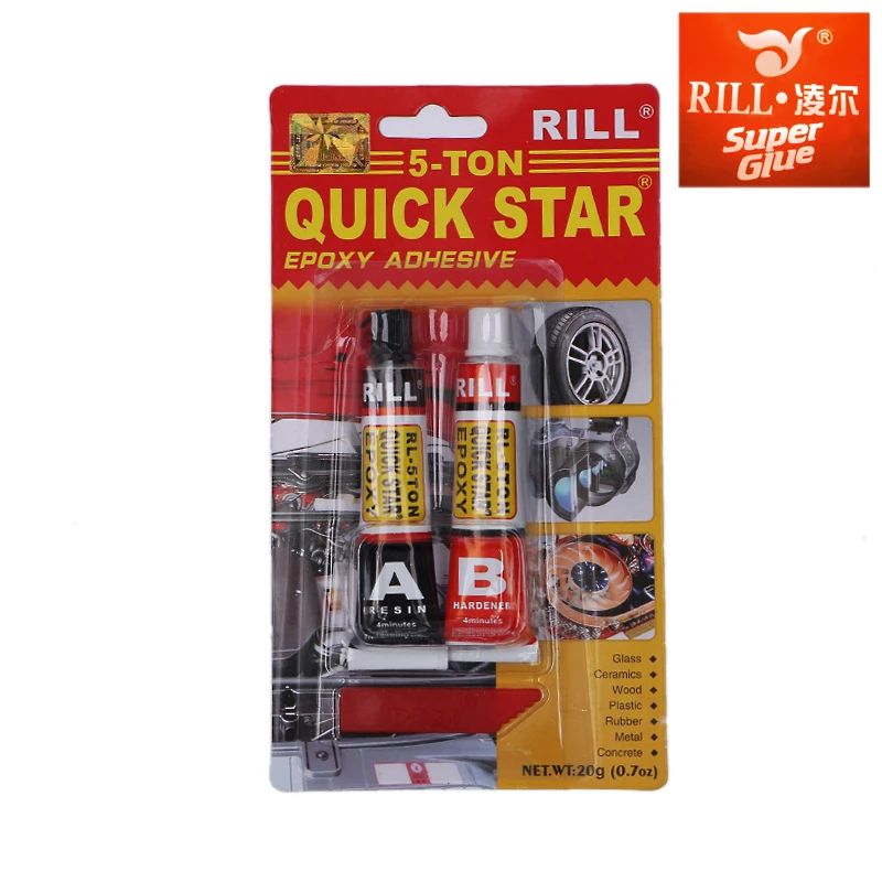 Epoxy Resin Steel AB both clear 2 part epoxy glue bright colors