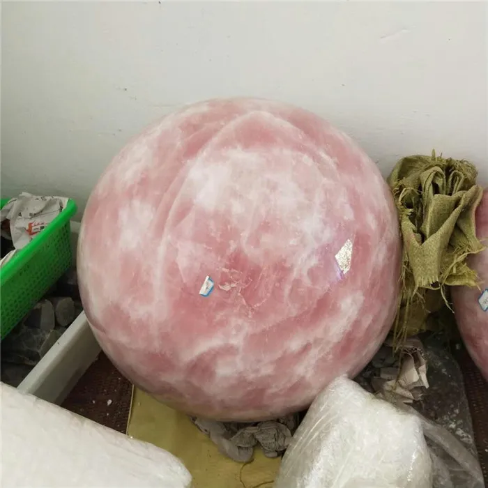 500mm Natural Rose Quartz Crystal Decorative Balls Big Size Crystal Spheres