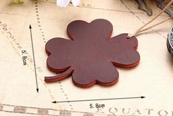 Dreamtop DTF277 персонализированный Клевер модная Закладка из натуральной кожи подарки аксессуары пользовательская Закладка