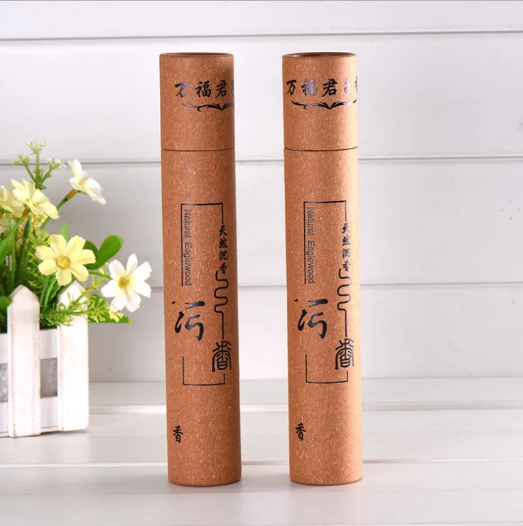 
Eco-friendly Custom printed kraft packaging black paper poster mailing tube with end caps 