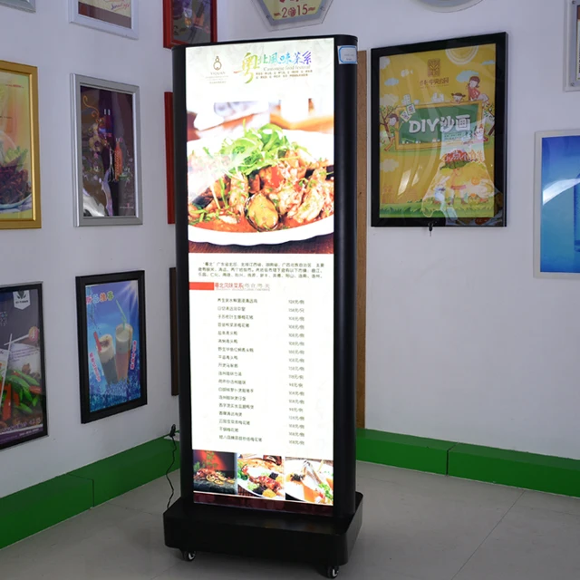 Customized size aluminium profile double sides led outdoor scrolling advertising light box