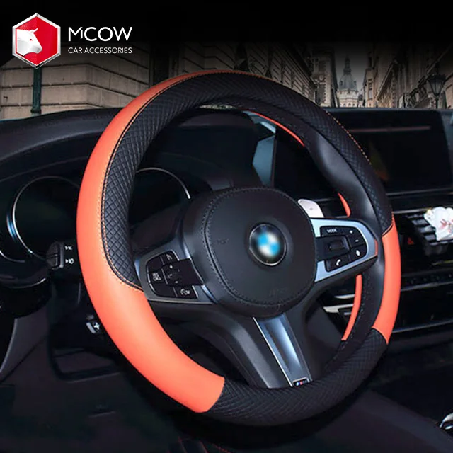 
Car Accessory Fashion Durable Leather New Steering Wheel Cover 