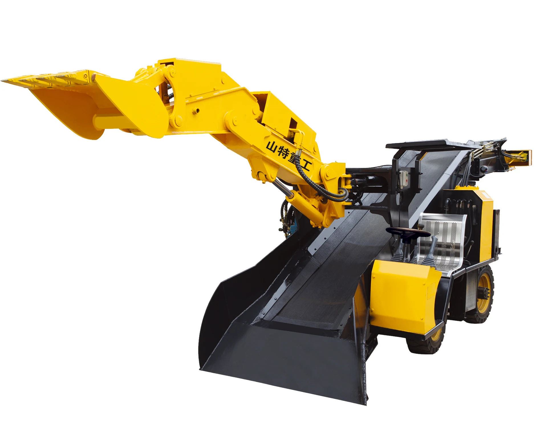 HYDRAULIC FOUR WHEEL TYPE SCRAPER CONVEYOR