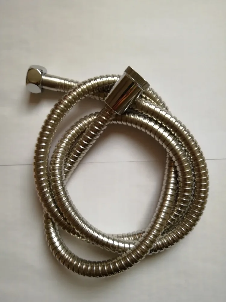 
2019 new big diameter chrome nut flexible stainless steel shower hose 